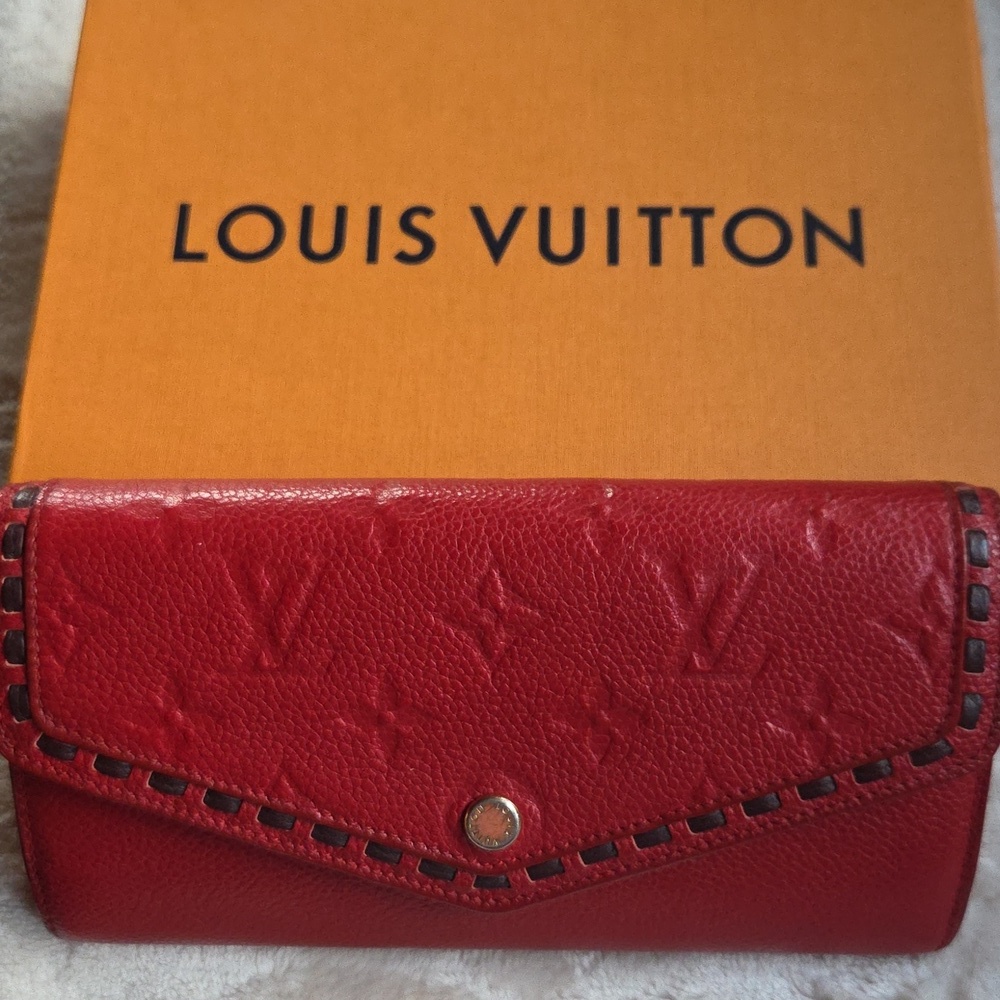 Louis Vuitton Empreinte Red Leather Wallet